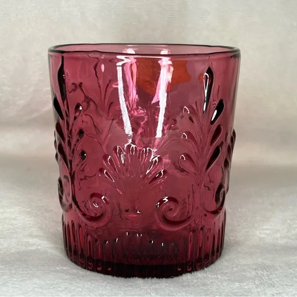 Pilgrim Glass Adams Cranberry Double Old Fashioned Glass - Picture 1 of 5
